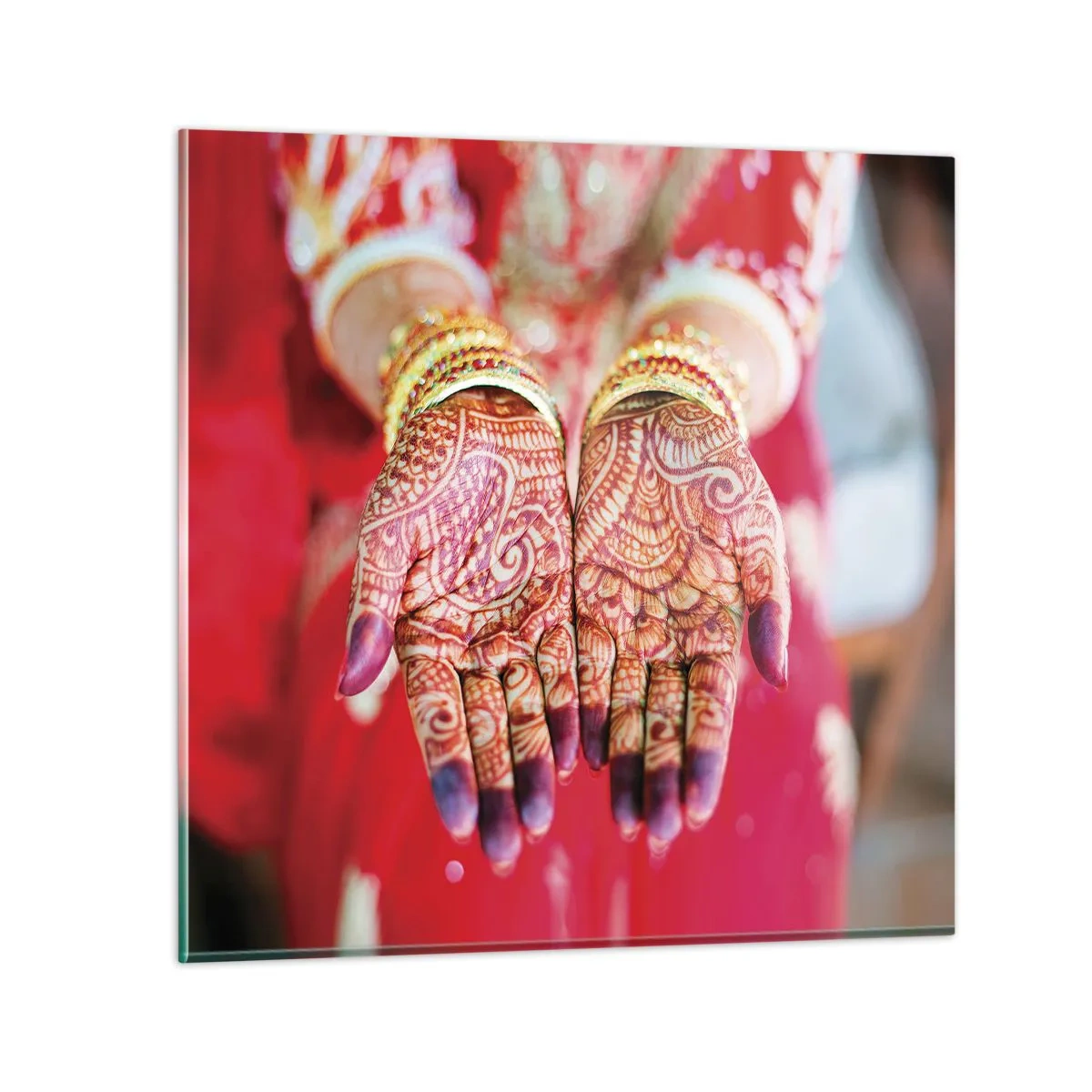 Billede på glas - Klar til at fange lykken - 60x60 cm