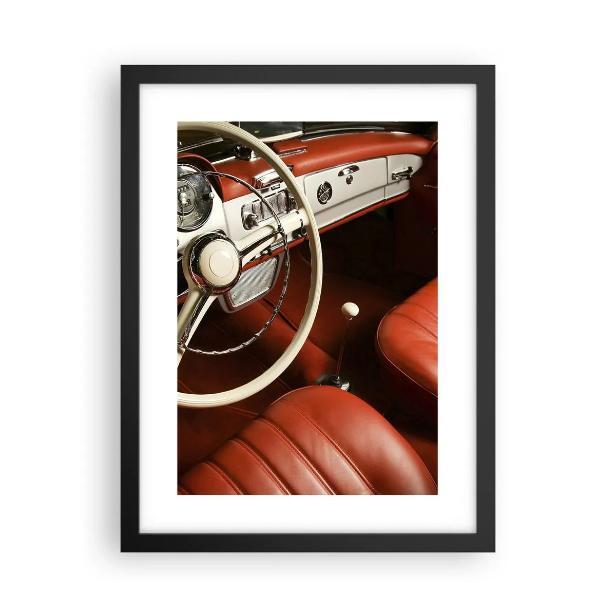 Plakat i sort ramme - Luksus i vintage stil - 30x40 cm