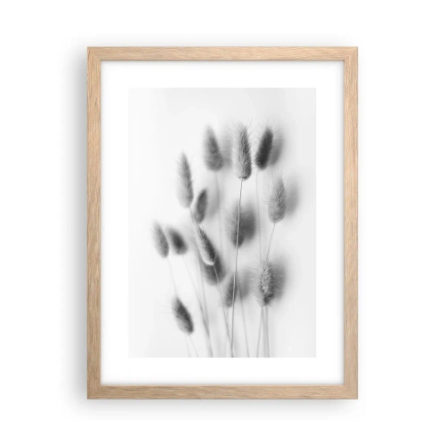 Plakat i ramme af lyst egetræ - Dens bløde græs - 30x40 cm