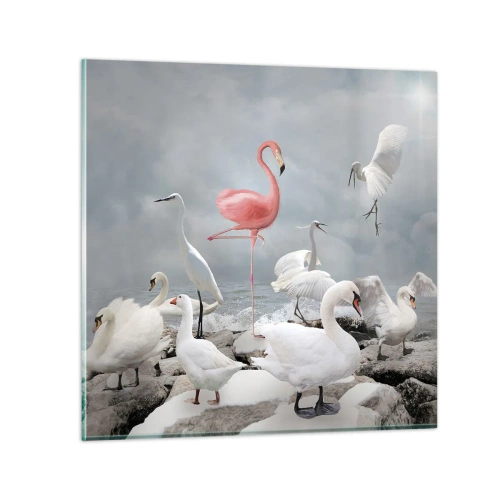 Billede på glas - Hvor kommer jeg fra? - 30x30 cm