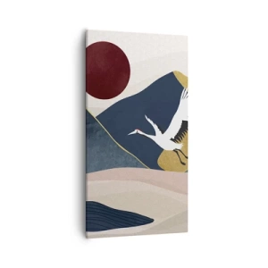 Lærredstryk - Billede på lærred - Og dagen er igen FLØJET af sted - 55x100 cm