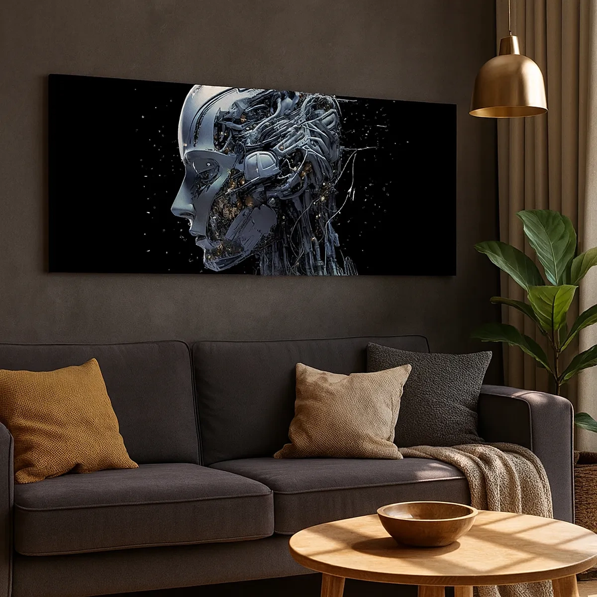 Lærredstryk - Billede på lærred - Teknologi er en kvinde - 30x30 cm