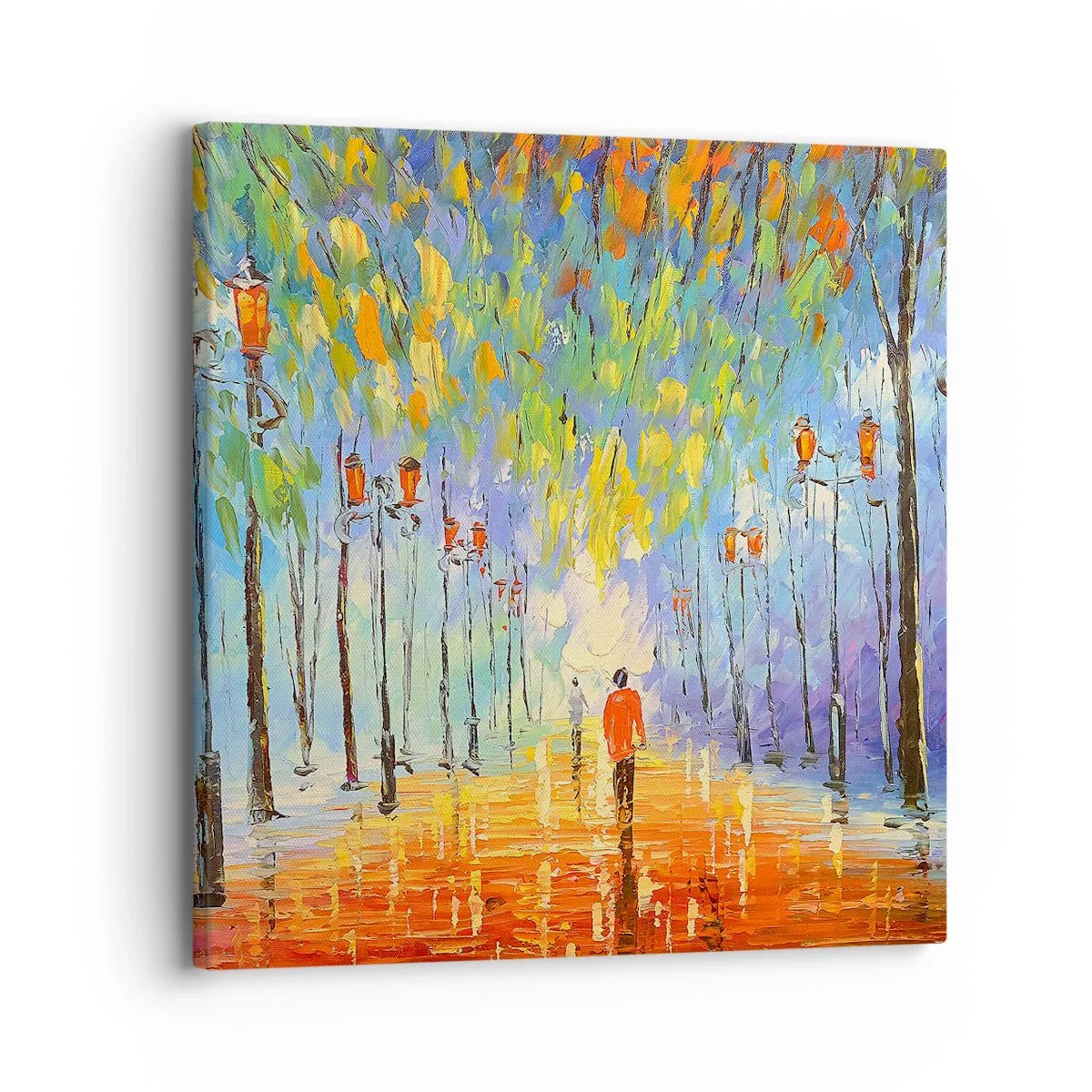 Lærredstryk - Billede på lærred - Nattens sang om regnen - 30x30 cm