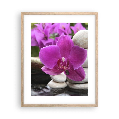 Plakat i ramme af lyst egetræ - Du hviler allerede - 40x50 cm