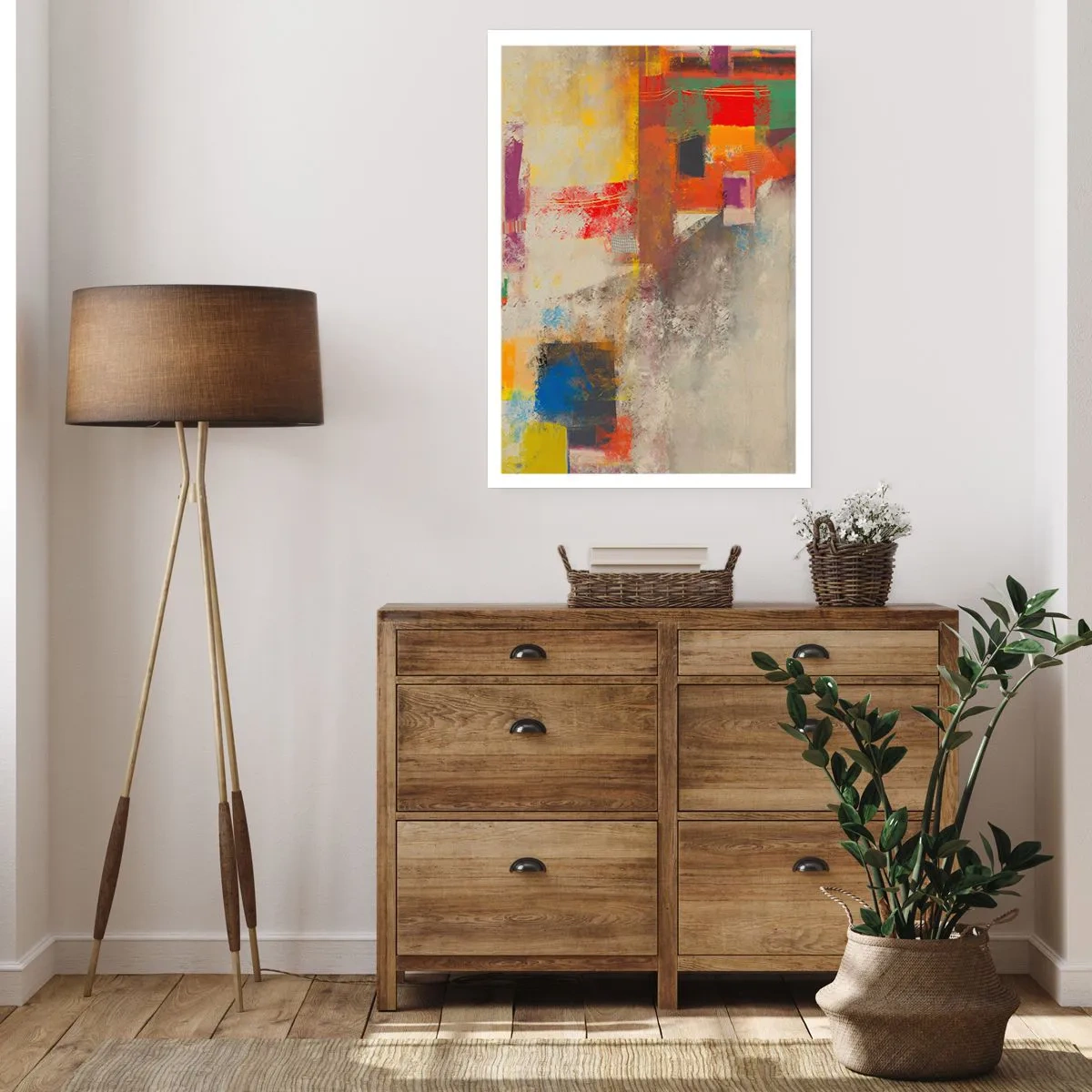 Plakat - Geometri af farver - 30x40 cm