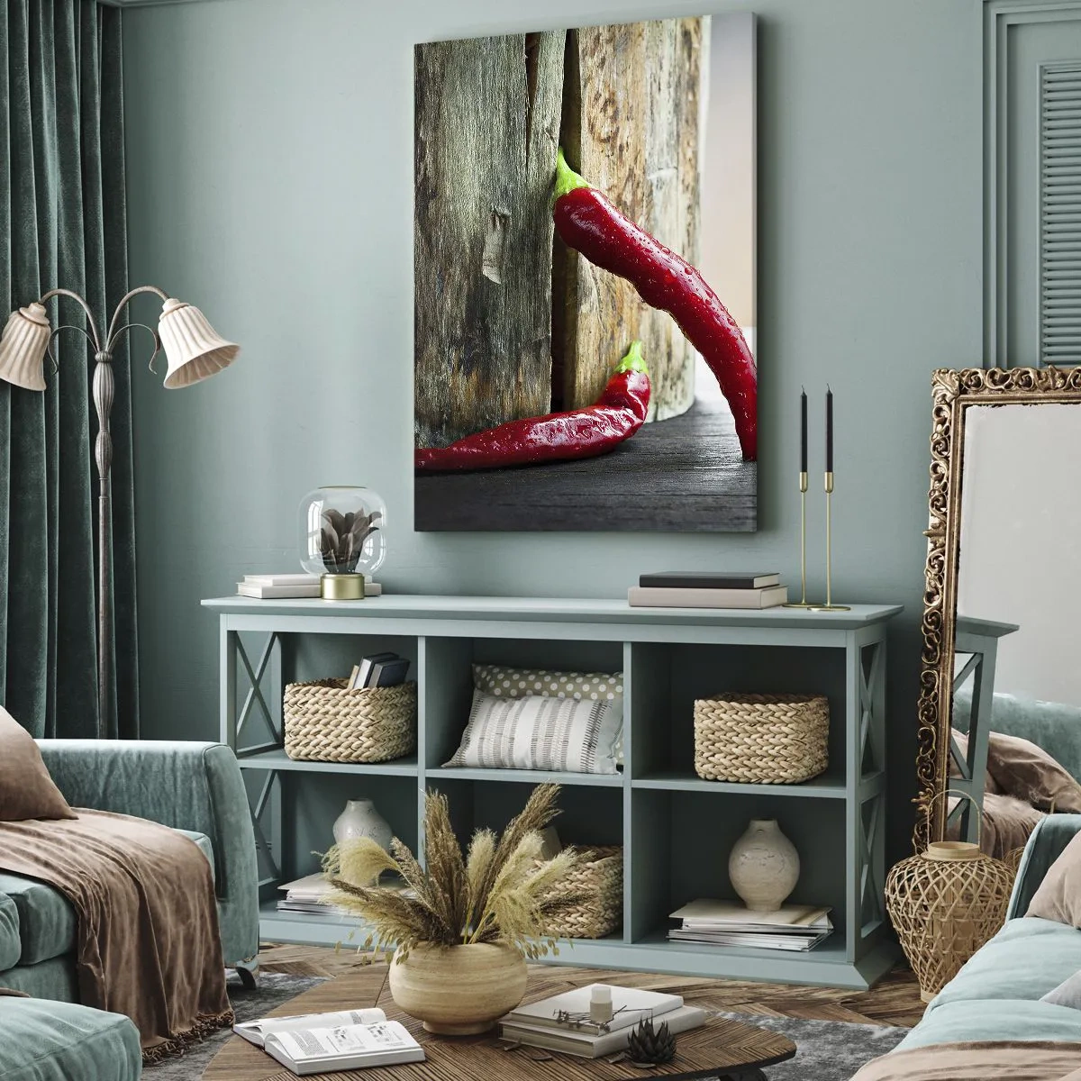 Lærredstryk - Billede på lærred - Red hot chili peppers - 65x120 cm