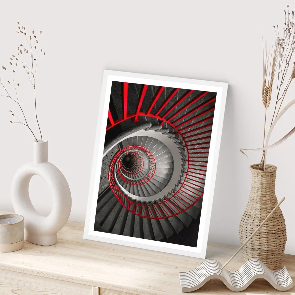 Plakat i hvid ramme - Arkitektoniske lege - 40x50 cm