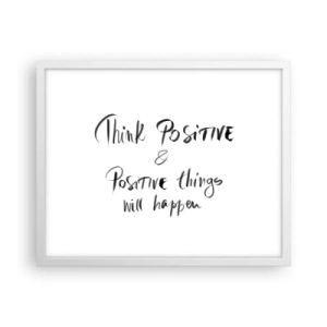 Plakat i hvid ramme - Hvordan skal man leve? - 50x40 cm