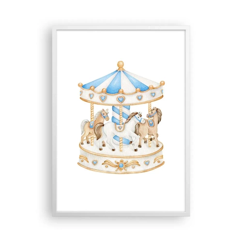 Plakat i hvid ramme - Sød barndom - 50x70 cm