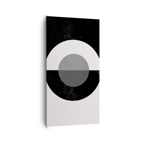 Lærredstryk - Billede på lærred - Harmoni i sort og hvidt - 65x120 cm