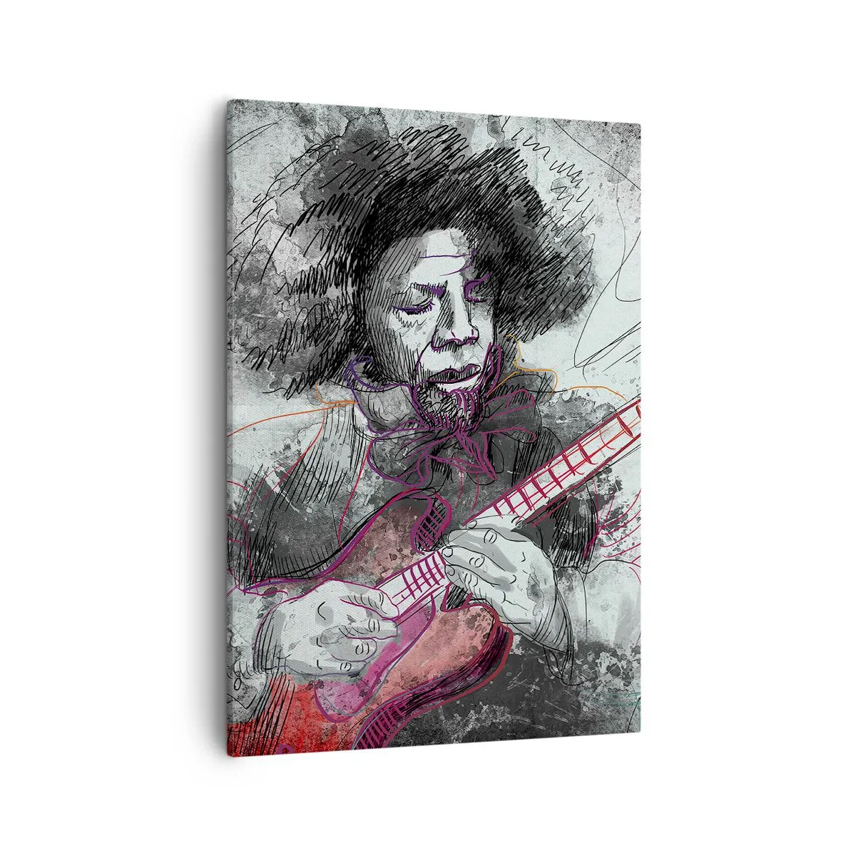 Lærredstryk - Billede på lærred - På musikkens bølger - 50x70 cm