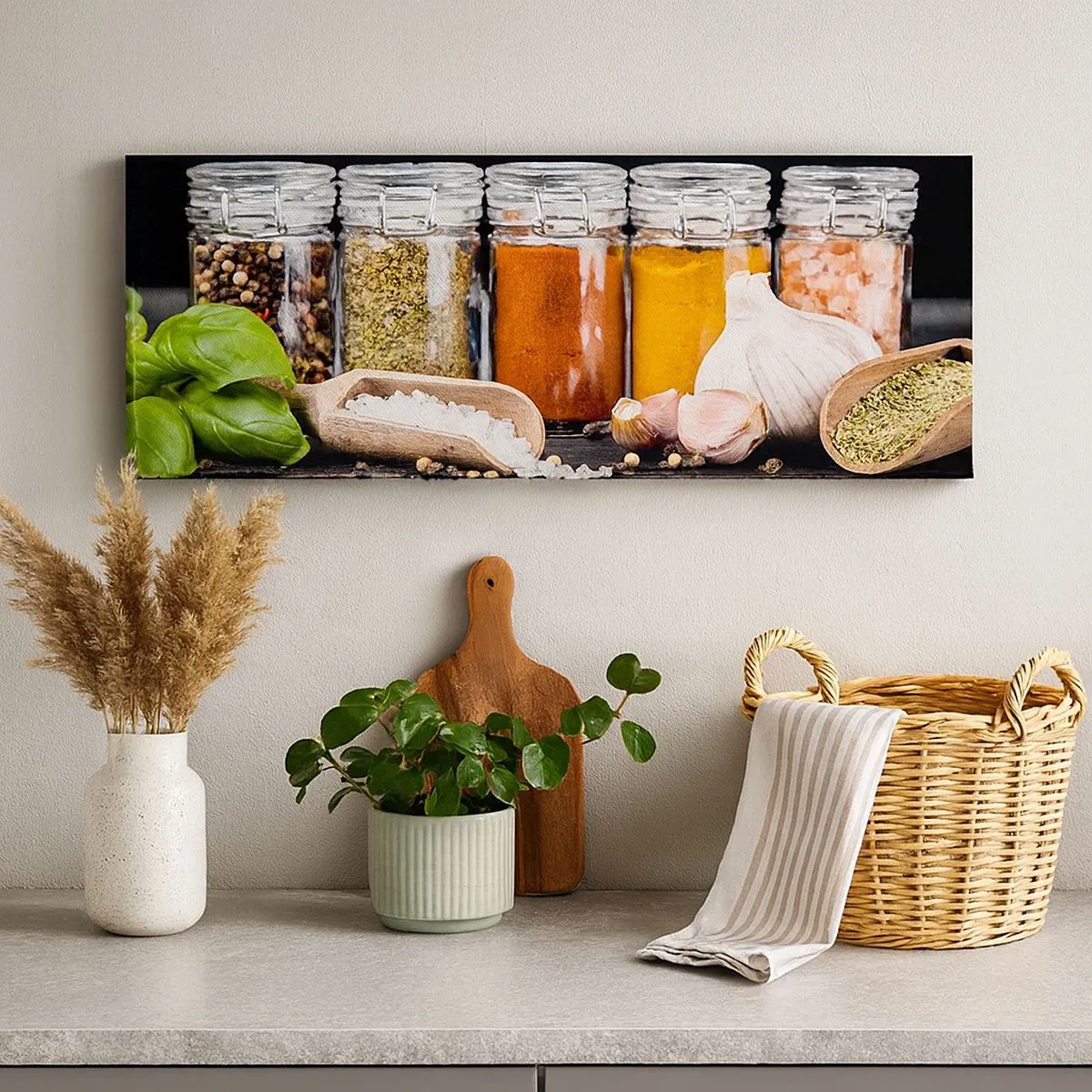 Lærredstryk - Billede på lærred - For at livet kan smages - 100x40 cm