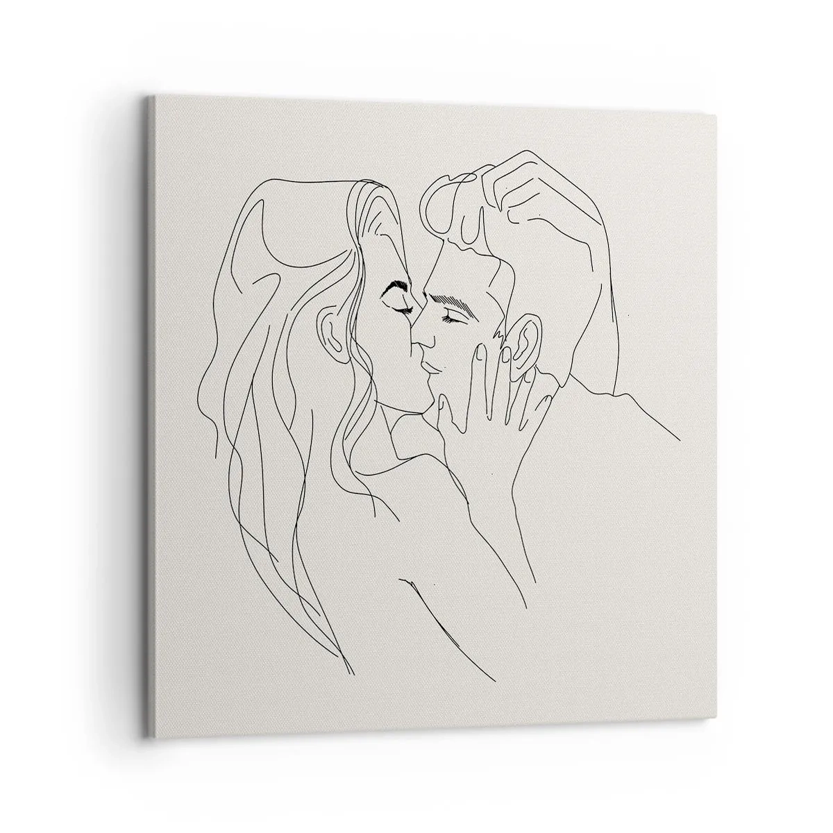 Lærredstryk - Billede på lærred - Forviklet i følelser - 60x60 cm