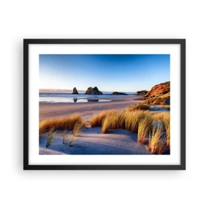 Plakat i sort ramme - For dem, der søger ro - 50x40 cm