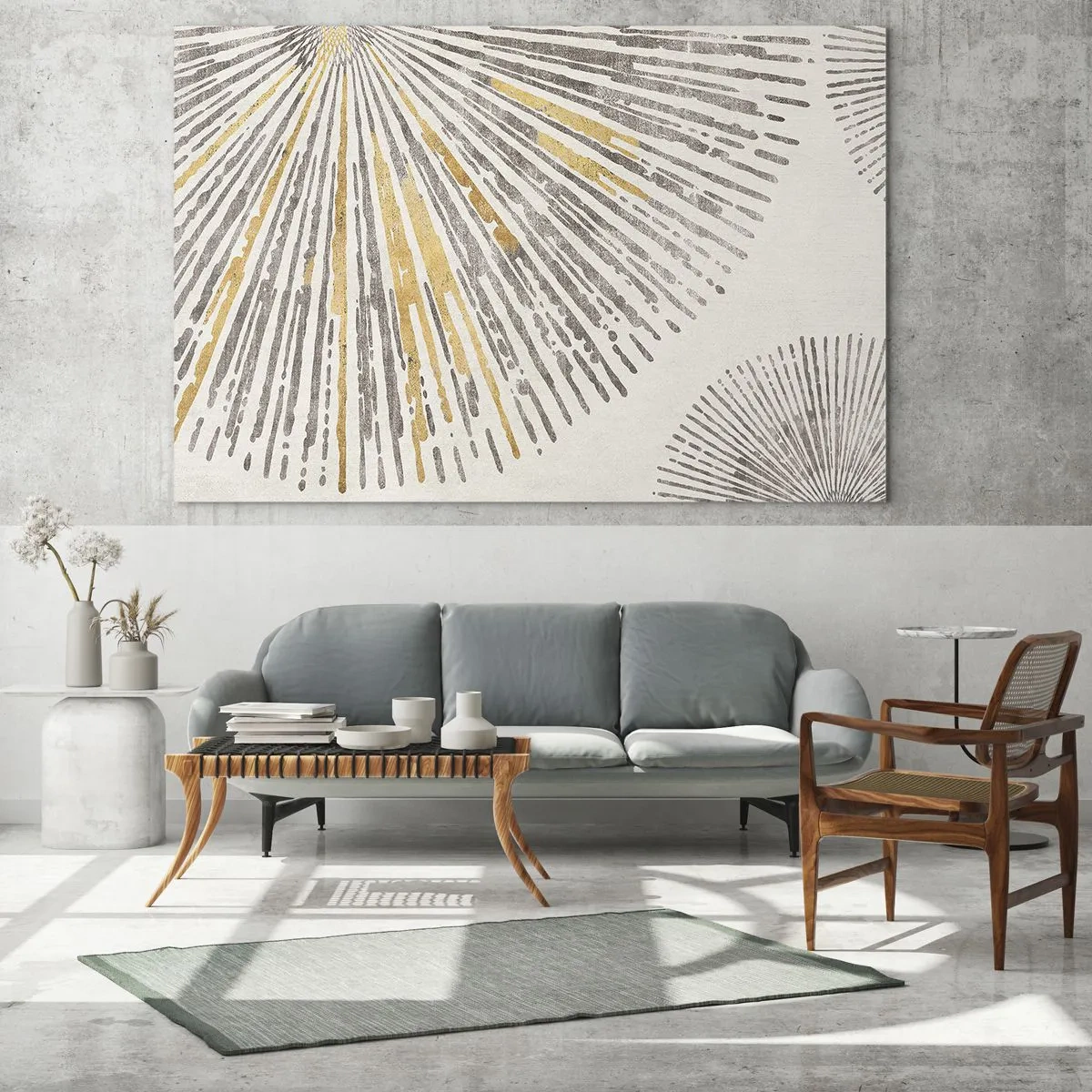 Billede på glas - Skønheden i en rokke - 120x80 cm