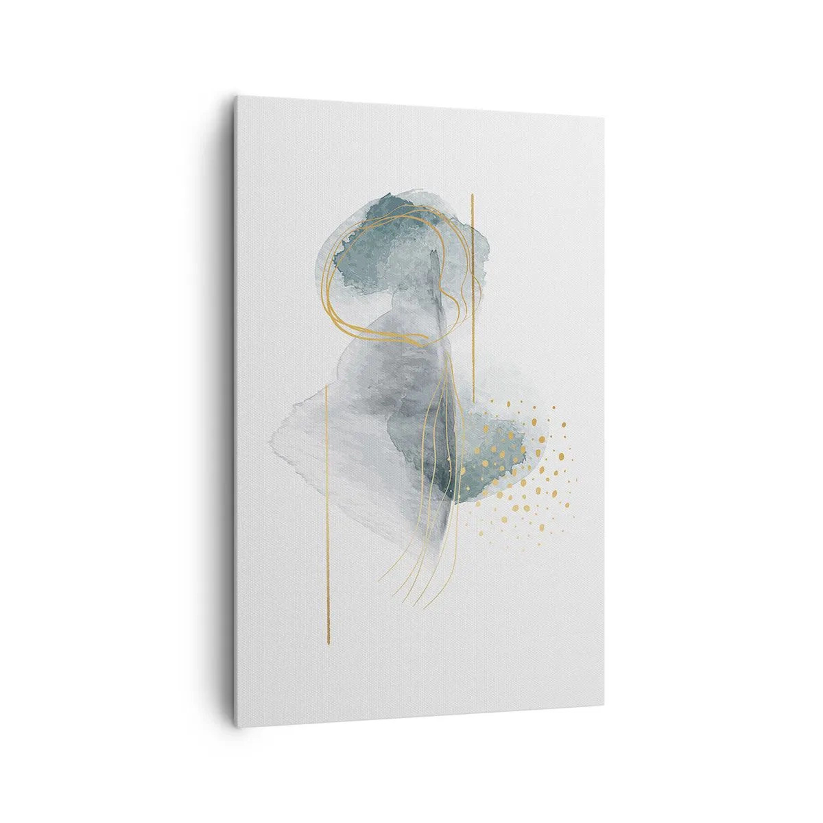 Lærredstryk - Billede på lærred - Om forholdet mellem grå og guld - 80x120 cm