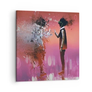 Lærredstryk - Billede på lærred - Er det muligt at se ind i sig selv? - 60x60 cm