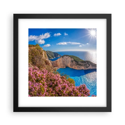 Plakat i sort ramme - Min store græske ferie - 30x30 cm