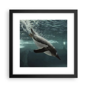 Plakat i sort ramme - Velkommen til min verden - 30x30 cm