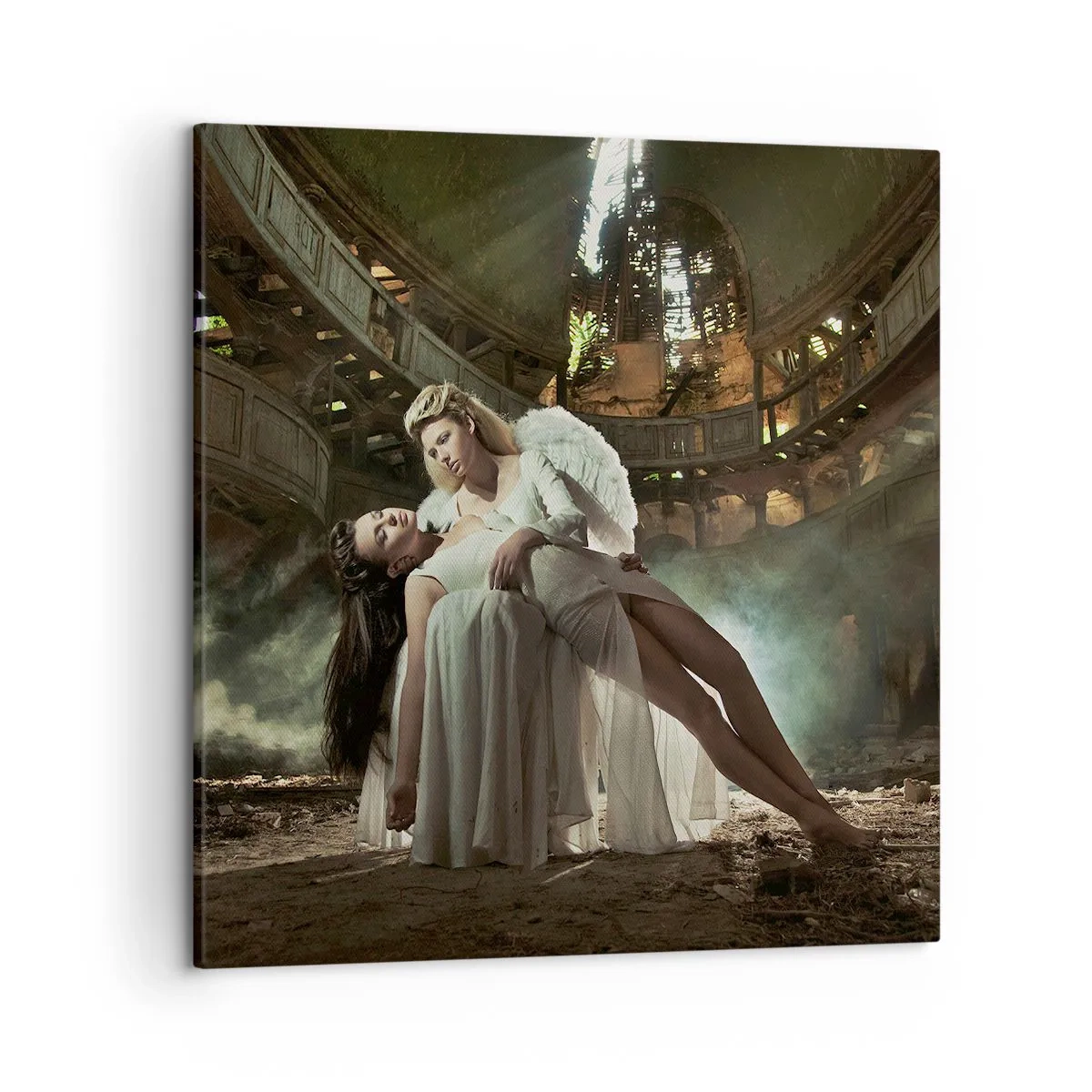 Lærredstryk - Billede på lærred - Ånden i det gamle teater - 50x50 cm