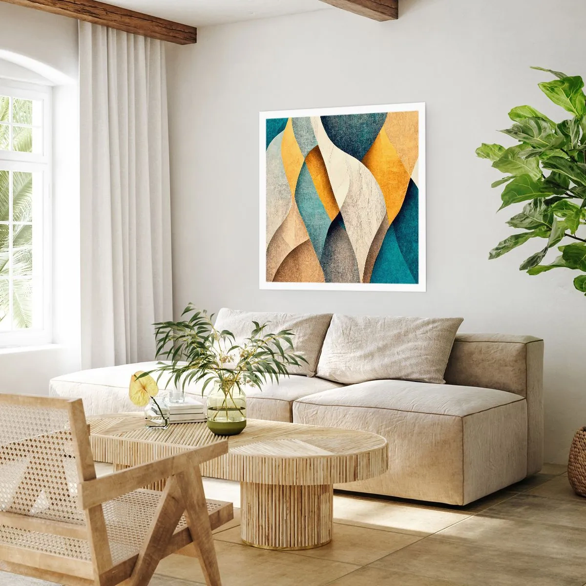 Plakat - Rytme og bølger - 60x60 cm