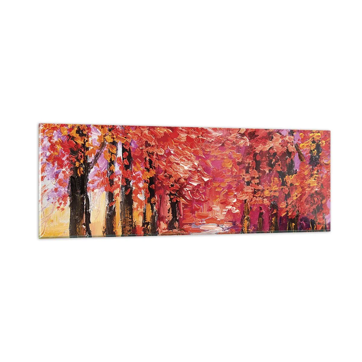 Billede på glas - Efterårets indtryk - 90x30 cm