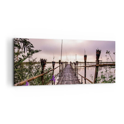 Lærredstryk - Billede på lærred - Den stille og rolige atmosfære i Asien - 100x40 cm
