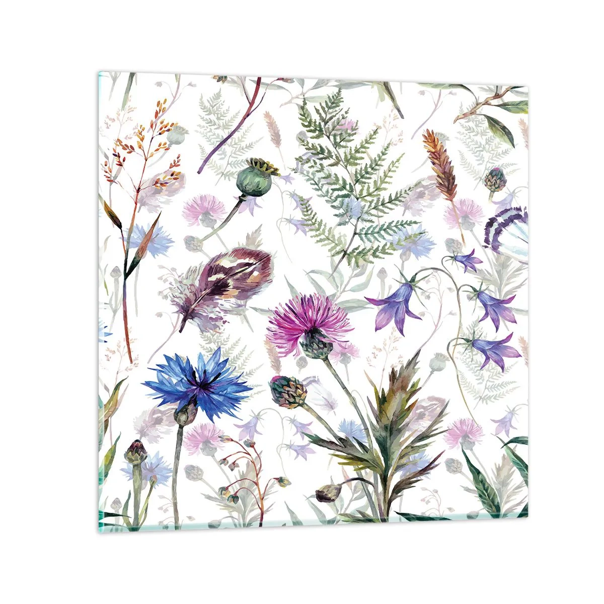 Billede på glas - Polsk herbarium - 40x40 cm