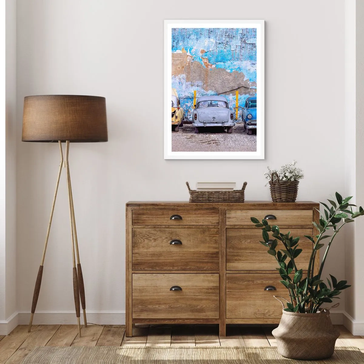 Plakat i hvid ramme - Møde for veteraner - 61x91 cm