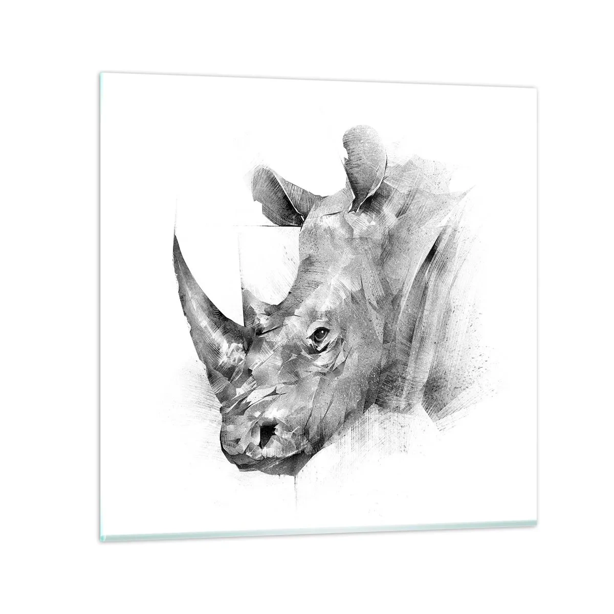 Billede på glas - Afrikansk portræt - 70x70 cm