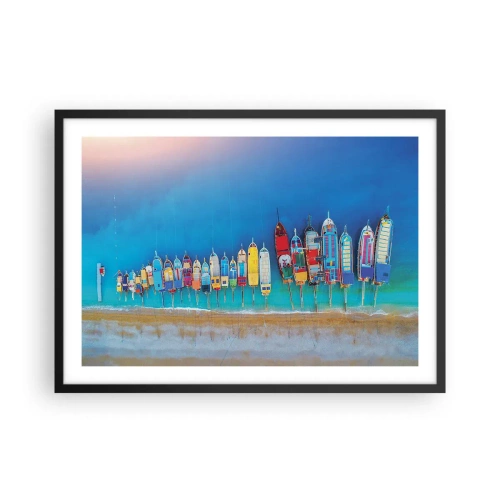 Plakat i sort ramme - Fra et fugleperspektiv - 70x50 cm