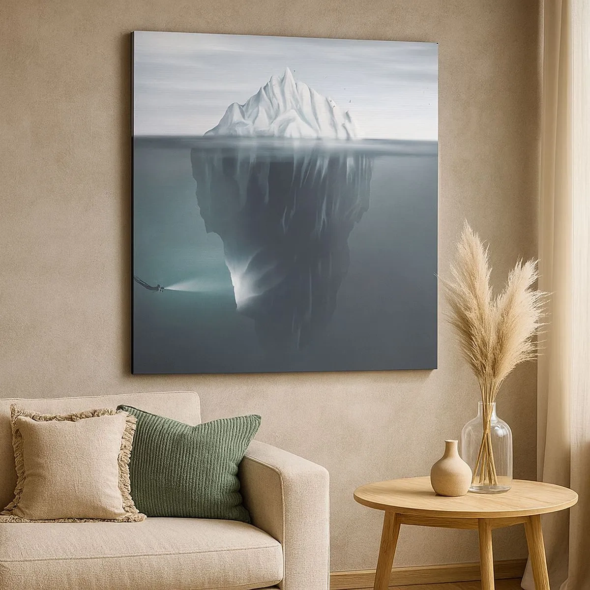 Lærredstryk - Billede på lærred - Undervands-mysterium - 30x30 cm