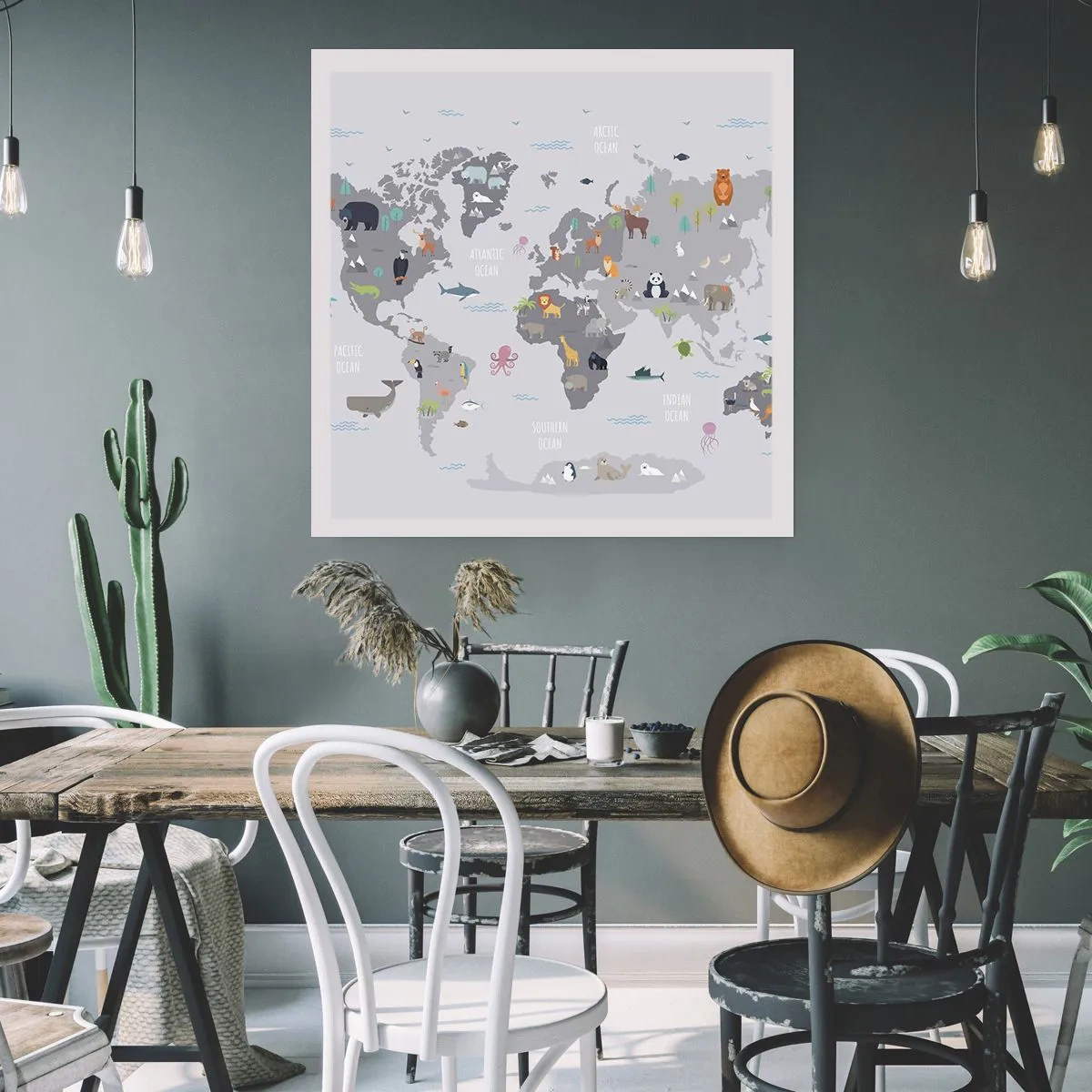 Plakat - Fortæl mig, hvor du er fra... - 60x60 cm