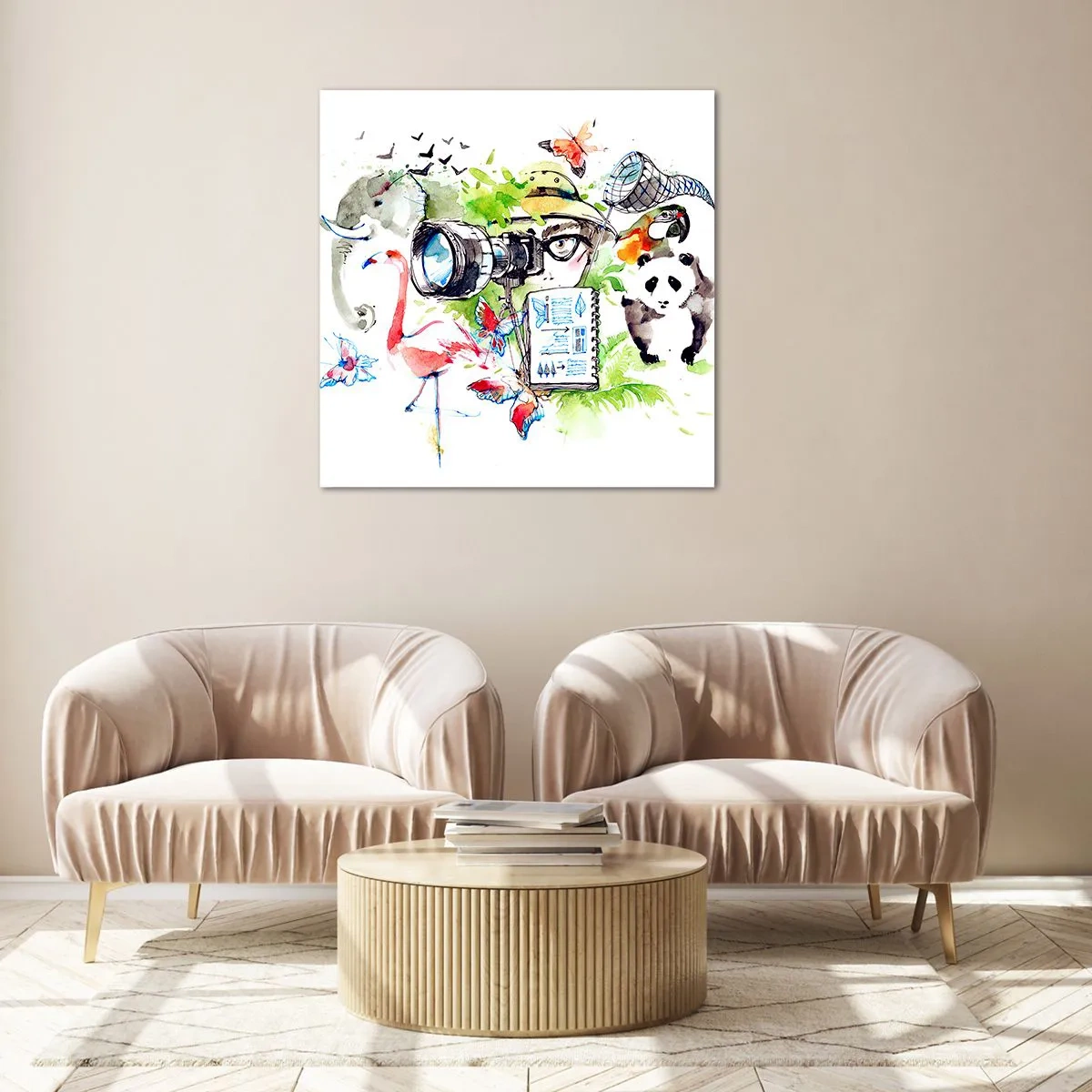 Billede på glas - Gennem en rejsendes linse - 30x30 cm