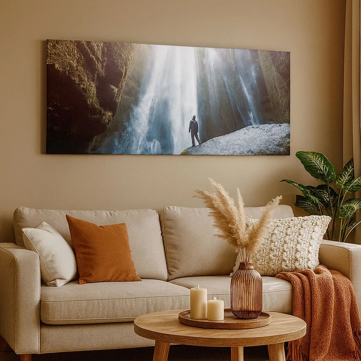 Lærredstryk - Billede på lærred - Genskabelse af proportioner - 100x40 cm