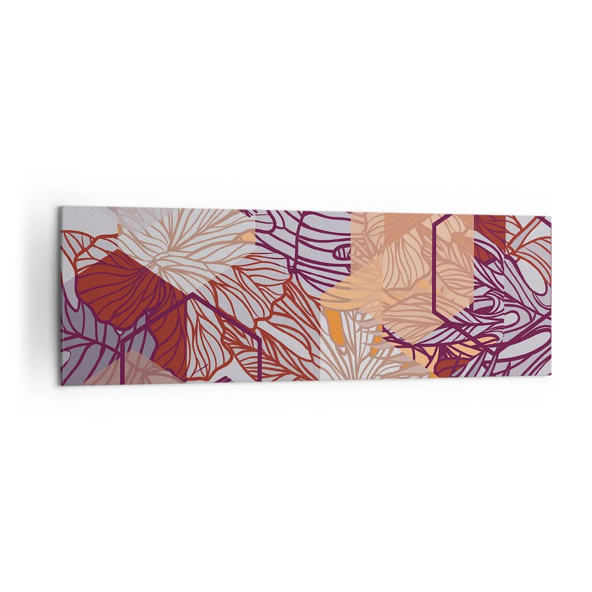 Lærredstryk - Billede på lærred - Umuligt forhold mellem geometri og natur - 160x50 cm