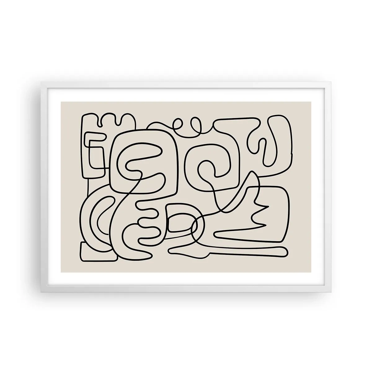 Plakat i hvid ramme - På sporet - 70x50 cm