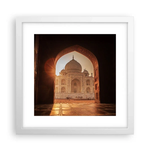 Plakat i hvid ramme - Et monument over overjordisk kærlighed - 30x30 cm