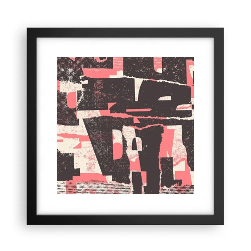Plakat i sort ramme - Al trængsel og travlhed - 30x30 cm