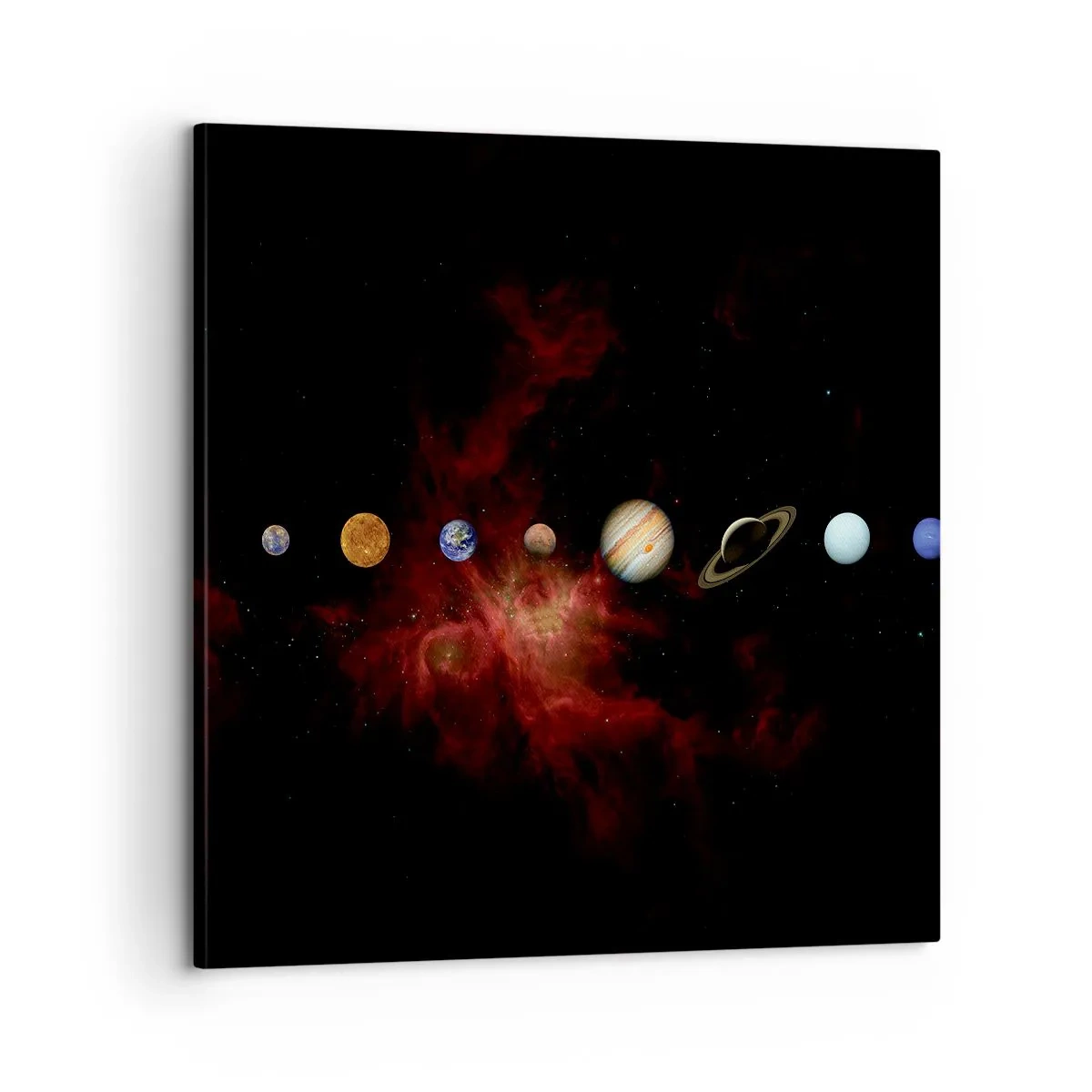 Lærredstryk - Billede på lærred - Vores nabolag - 60x60 cm