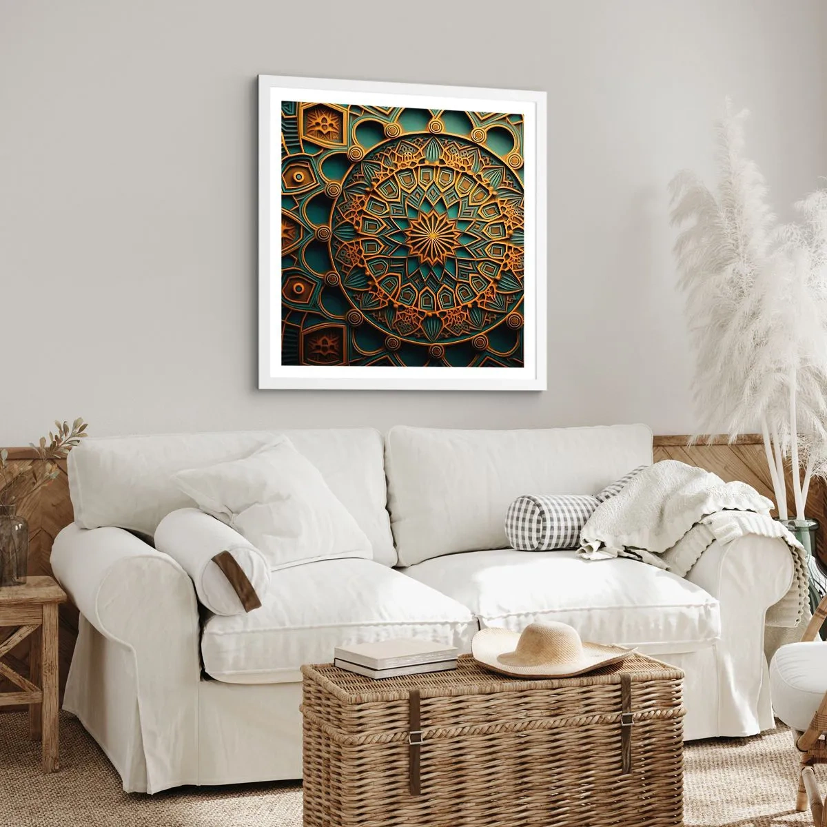 Plakat i hvid ramme - I et arabisk klima - 50x50 cm