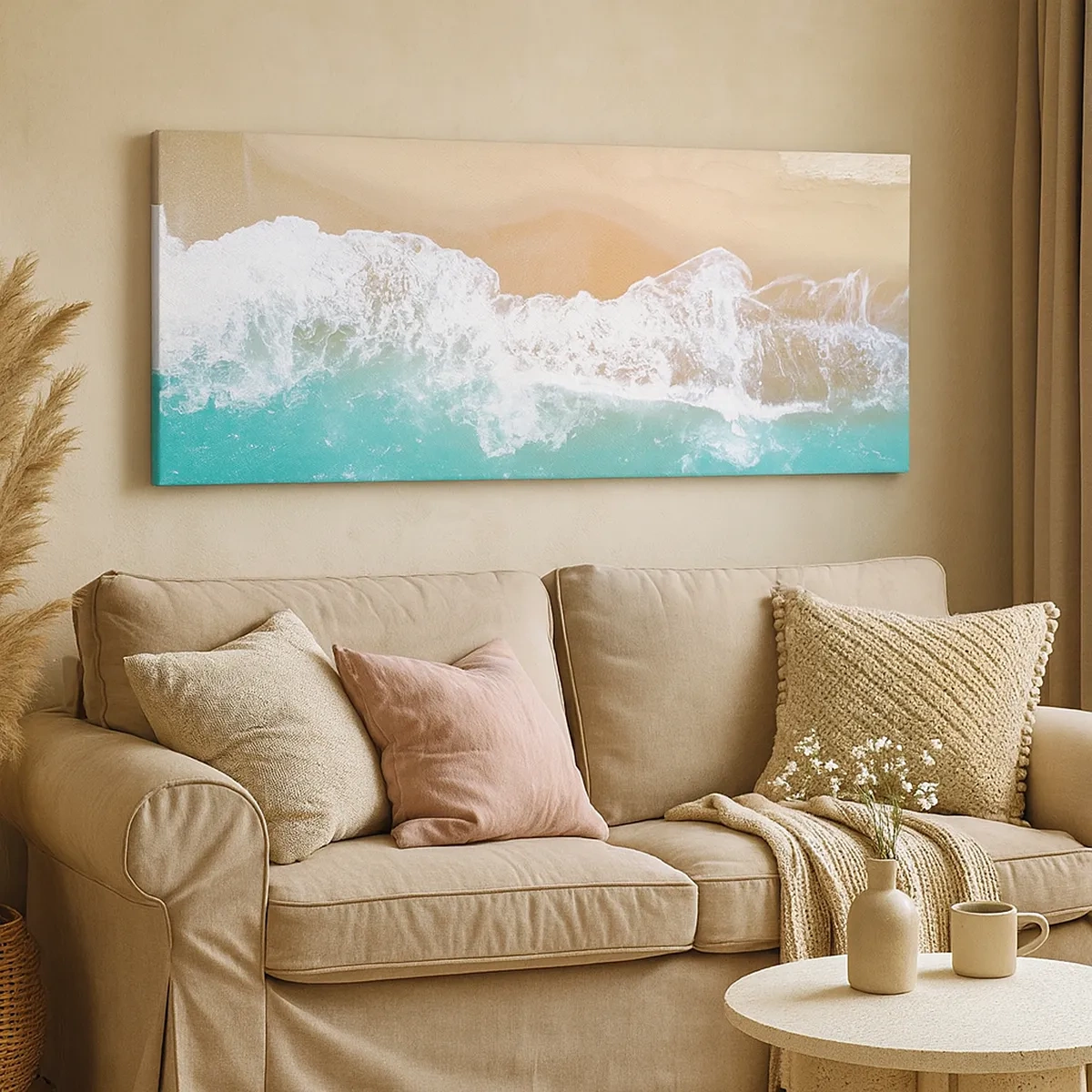 Lærredstryk - Billede på lærred - Kærlig berøring - 30x30 cm