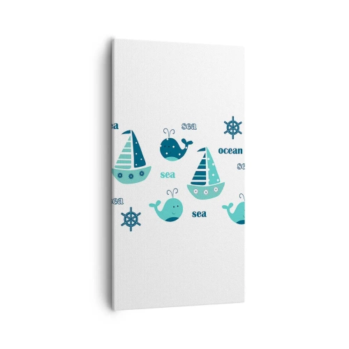 Lærredstryk - Billede på lærred - På tværs af have og oceaner - 55x100 cm