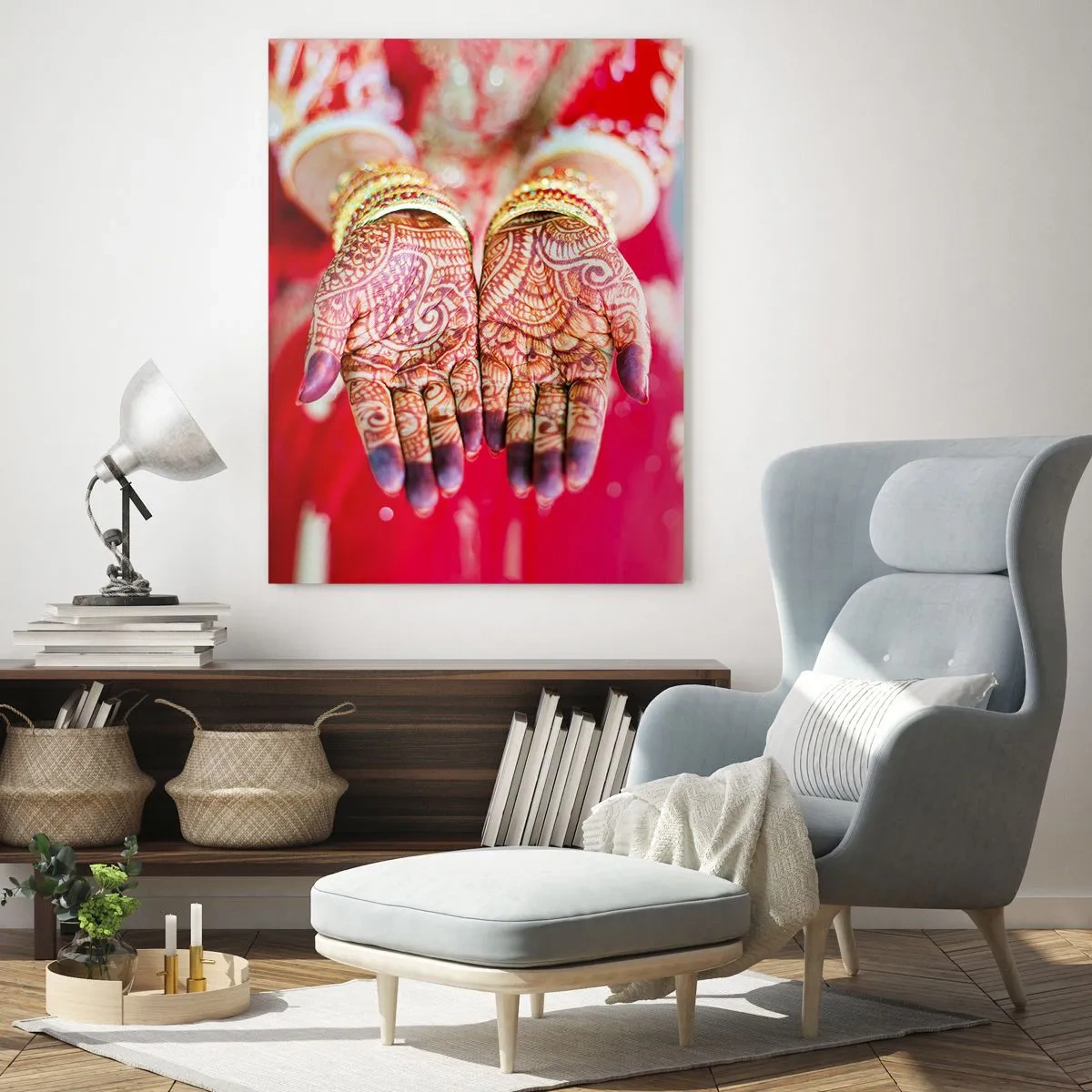 Billede på glas - Klar til at fange lykken - 50x70 cm