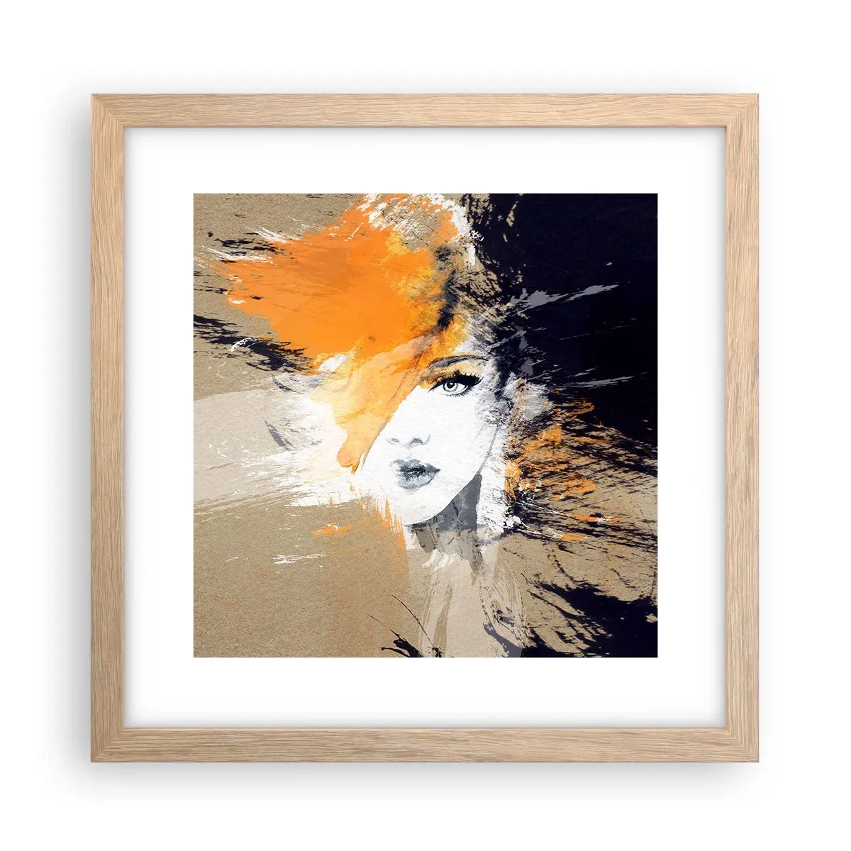 Plakat i ramme af lyst egetræ - Og det bliver let - 30x30 cm