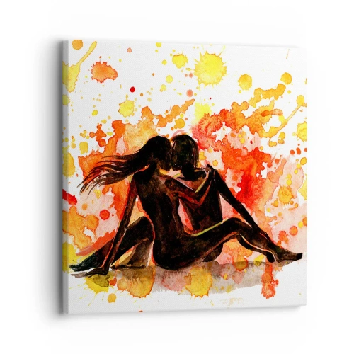 Lærredstryk - Billede på lærred - Og der var lys - 30x30 cm