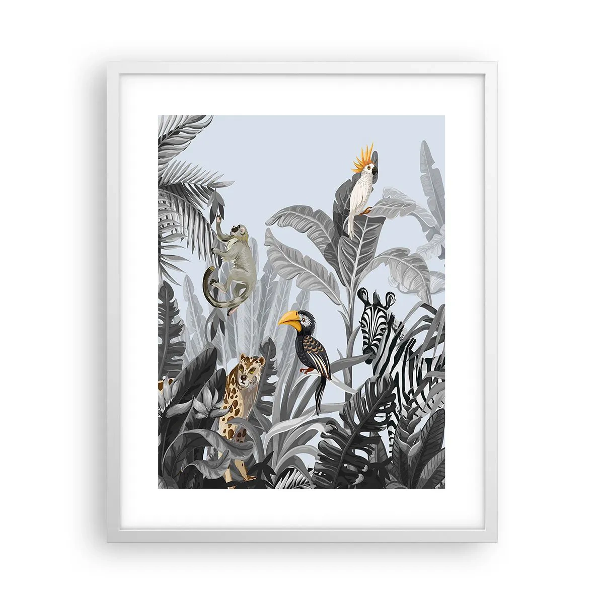 Plakat i hvid ramme - En afrikansk fabel - 40x50 cm