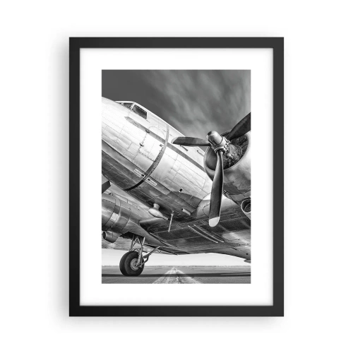 Plakat i sort ramme - Altid klar til at flyve - 30x40 cm