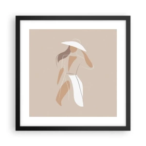 Plakat i sort ramme - Mode er sjovt - 40x40 cm