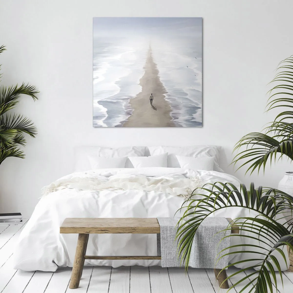 Lærredstryk - Billede på lærred - Lys fremtid - 70x70 cm